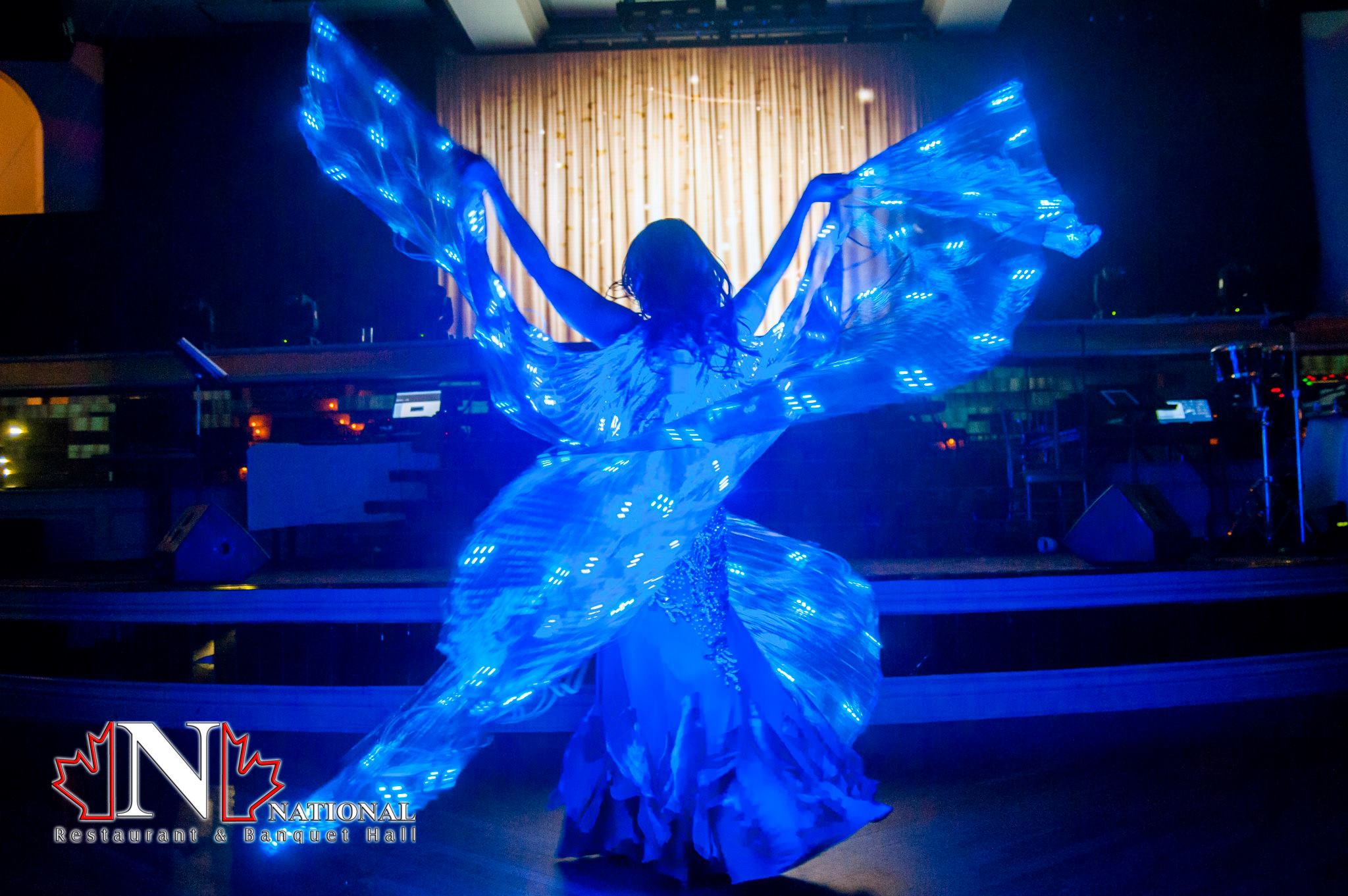BELLY DANCE WITH LED LIGHT WINGS